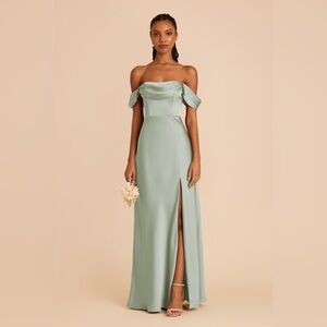 Birdy Grey Mia Matte Satin Sage Dress size XS